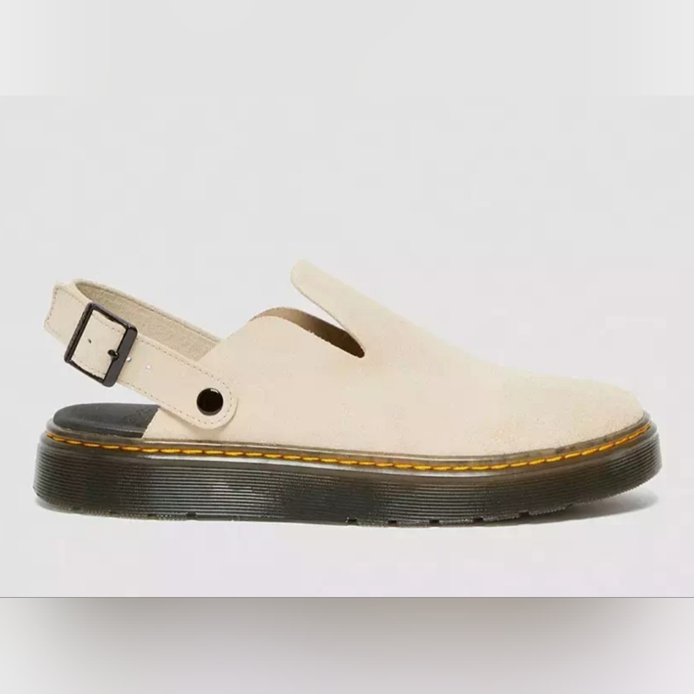Dr. Martens Unisex Carlson Mule Warm Sand Color Suede  Size 5M NWOT